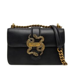 Torebka Just Cavalli. Czarne torebki wieczorowe Just Cavalli, bez wzorów, wizytowe, bez kołnierzyka, bez ramiączek. Za 639.99 zł.