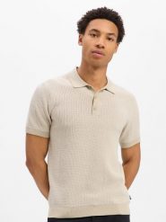 JOOP! dzianinowa koszulka polo Mężczyźni Bawełna (100%) beżowy, XL. Brązowe koszulki polo męskie Joop!, m, bez wzorów, z bawełny, bez ramiączek. Za 649.95 zł.