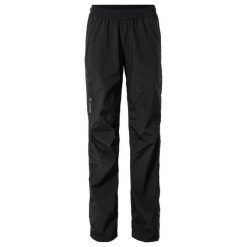 Zippowane spodnie przeciwdeszczowe dla kobiet do jazdy na rowerze VAUDE Yaras IV. Czarne spodnie sportowe damskie Vaude, rowerowe. Za 678.25 zł.