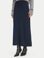 Tommy Hilfiger Spódnica trapezowa WW0WW51969 Granatowy A-Line Fit. Niebieskie spódniczki damskie Tommy Hilfiger, xs, bez wzorów, z wełny, trapezowe. Za 699.99 zł.