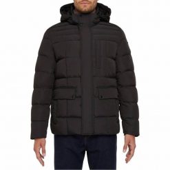 Kurtka GEOX M HILSTONE Czarny. Czarne kurtki męskie Geox, m, bez wzorów, z tkaniny, casualowe, bez kaptura. Za 633.99 zł.