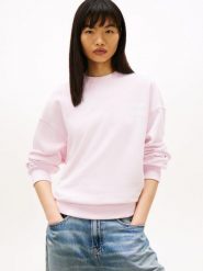 Tommy Jeans Bluza Kobiety Bawełna (100%) różowy, XS. Czerwone bluzy bez kaptura damskie Tommy Jeans, xs, z bawełny. Za 279.95 zł.