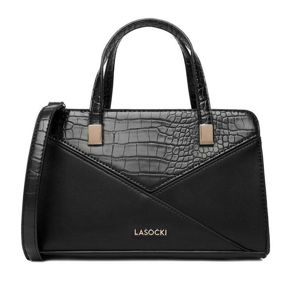 Torebka Lasocki. Czarne torebki klasyczne damskie Lasocki, bez wzorów, bez dodatków. Za 169.99 zł.