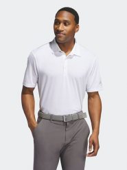 Adidas Koszulka polo w kolorze białym rozmiar: M. Białe koszulki polo męskie Adidas, m, bez wzorów, bez ramiączek. Za 154.95 zł.