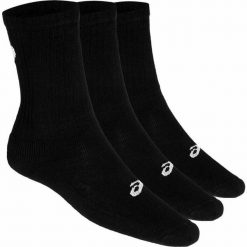 Skarpety Sportowe Asics Crew 3PPK Czarny. Czarne skarpetki damskie Asics, bez wzorów, z bawełny. Za 69.00 zł.