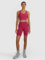 4F Legginsy kolarki treningowe damskie - czerwone M. Czerwone legginsy damskie 4f, m, bez wzorów, z dzianiny. Za 99.99 zł.