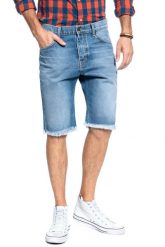 SPODENKI LEE 5 POCKET SHORT WASHED LUTHER L73EGAPE 112120423. Niebieskie szorty męskie Lee, z jeansu, bez kołnierzyka. W wyprzedaży za 93.59 zł.