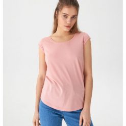 T-shirt basic - Pomarańczowy. Brązowe t-shirty damskie House, l, bez wzorów, bez kołnierzyka. Za 29.99 zł.