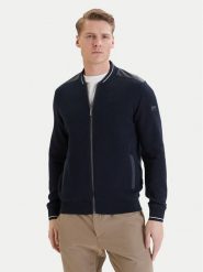 Bugatti Bluza 8750-15174E Granatowy Regular Fit. Niebieskie bluzy bez kaptura męskie Bugatti, m, z bawełny. Za 679.99 zł.