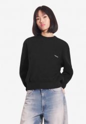 Bluza sportowa damska Prosto Ribbed bez kaptura. Czarne bluzy bez kaptura damskie Prosto., l, z bawełny. Za 184.99 zł.