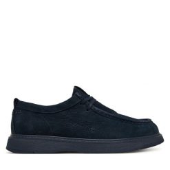 Półbuty Tommy Hilfiger. Niebieskie półbuty męskie Tommy Hilfiger, z nubiku, bez zapięcia. Za 649.99 zł.