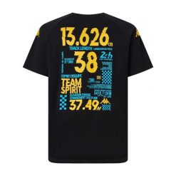 T-shirt Kappa Araton 24H Le Mans. Czarne t-shirty męskie Kappa, m, bez wzorów, bez kołnierzyka. Za 254.00 zł.