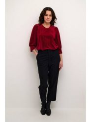 Kaffe Bluzka w kolorze bordowym rozmiar: L. Czerwone bluzki damskie Kaffe, l, bez wzorów, bez kołnierzyka, bez ramiączek. Za 100.99 zł.