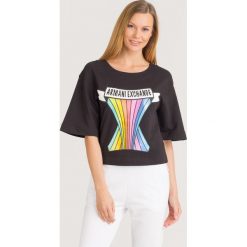 BLUZA Armani Exchange. Czarne bluzy bez kaptura damskie Armani Exchange, l, z bawełny. Za 221.40 zł.