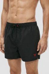 GUESS Czarne krótkie męskie kąpielówki New Basic, Rozmiar XL. Czarne kąpielówki męskie Guess, m, z aplikacjami. Za 259.99 zł.