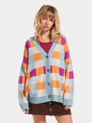 Roxy Kardigan Small Slow Chec Swtr ERJSW03578 Niebieski Regular Fit. Niebieskie kardigany damskie Roxy, s, bez wzorów, z syntetyku. Za 219.99 zł.