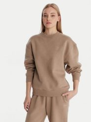 Guess Bluza V6RQ13 K9V31 Beżowy Regular Fit. Brązowe bluzy bez kaptura damskie Guess, l, z bawełny. Za 299.99 zł.