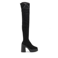 Kozaki Altercore. Czarne kozaki damskie Altercore, bez obcasa, na słupku. Za 359.99 zł.
