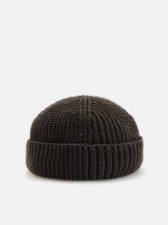 Czapka dokerka - ciemnobrązowy. Brązowe czapki męskie Reserved, bez wzorów. Za 79.99 zł.