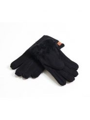 Kaiser Naturfellprodukte Wełniane rękawiczki "Patchwork" w kolorze czarnym rozmiar: 9. Czarne rękawiczki damskie Kaiser Naturfellprodukte, bez wzorów, z materiału. Za 122.09 zł.