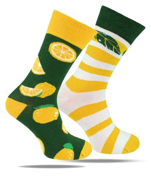 Skarpetki Bawełniane - Tematyczne - Asymetryczne, Cytrynowe. Żółte skarpetki męskie His Story, bez wzorów, z bawełny. Za 29.99 zł.