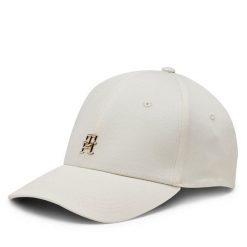 Czapka z daszkiem Tommy Hilfiger. Brązowe czapki z daszkiem damskie Tommy Hilfiger, bez wzorów. Za 159.99 zł.