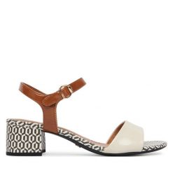 Sandały Tamaris. Białe sandały damskie Tamaris, bez wzorów, bez obcasa, na słupku. Za 259.99 zł.