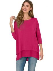 Heine Koszulka w kolorze różowym rozmiar: 34. Różowe bluzki damskie Heine, bez wzorów, bez kołnierzyka. Za 126.99 zł.