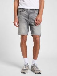 LEE MĘSKIE SPODENKI JEANSOWE LEE RIDER SHORT BRODY 112363904. Szorty męskie Lee, z jeansu, bez kołnierzyka. Za 169.99 zł.