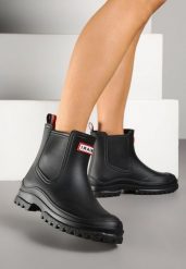 Czarne Kalosze Ozdobione Tłoczeniem Silio. Czarne kalosze damskie Renee, bez wzorów. Za 69.99 zł.