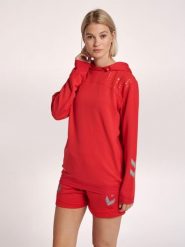 Damska bluza z kapturem Hummel hmlLEAD poly. Czerwone bluzy sportowe damskie HUMMEL, s, bez wzorów, z materiału, bez ramiączek, z kapturem. Za 173.15 zł.