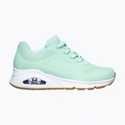 Buty SKECHERS Uno Stand On Air. Zielone buty sportowe na co dzień damskie Skechers, bez wzorów. Za 279.99 zł.