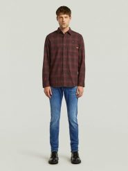 G-Star Koszula "Bristum 2.0" - Slim fit - w kolorze bordowym rozmiar: L. Czerwone koszule męskie G-Star, l, bez wzorów, z bawełny, bez kołnierzyka, bez ramiączek. Za 169.95 zł.