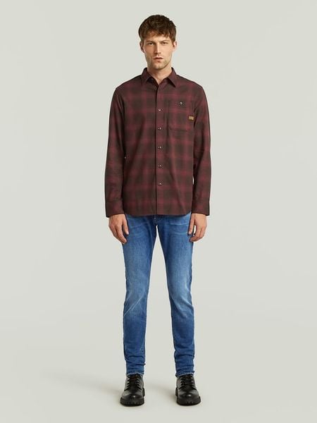 G-Star Koszula "Bristum 2.0" - Slim fit - w kolorze bordowym rozmiar: L. Czerwone koszule męskie G-Star, l, bez wzorów, z bawełny, bez kołnierzyka, bez ramiączek. Za 169.95 zł.
