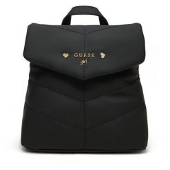 Plecak Guess. Czarne plecaki damskie Guess, z aplikacjami. Za 179.99 zł.