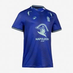 Koszulka piłkarska dla bramkarza Kipsta Royal Charleroi Sporting Club wyjazdowa. Niebieskie t-shirty sportowe męskie KIPSTA, l, z materiału, bez ramiączek, do piłki nożnej. Za 329.99 zł.