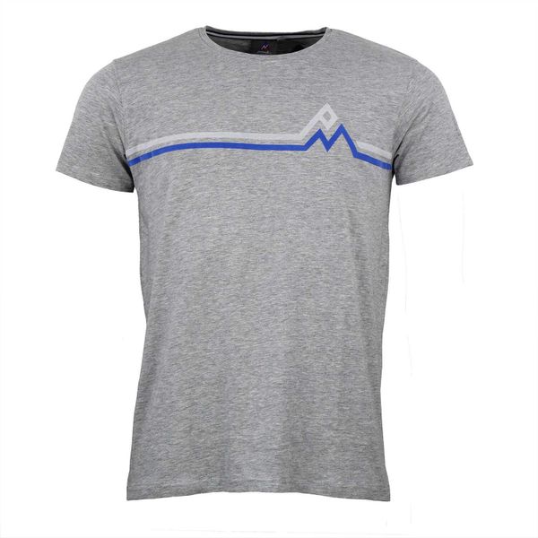 T-shirt Peak Mountain Casa. Szare t-shirty męskie Peak Mountain, m, bez wzorów, bez kołnierzyka. W wyprzedaży za 132.00 zł.