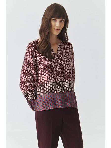 TATUUM Bluzka "Gaya" w kolorze fioletowo-czerwonym rozmiar: 38. Czerwone bluzki damskie Tatuum, bez wzorów, z wiskozy, bez kołnierzyka, bez ramiączek. Za 152.98 zł.