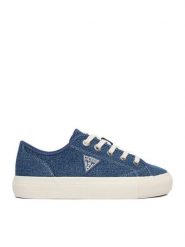 Guess Jeans Tenisówki CWBEO-GJ202505162 Niebieski. Niebieskie trampki i tenisówki damskie Guess Jeans, z aplikacjami, z jeansu. Za 199.99 zł.