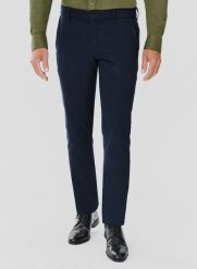 PAKO LORENTE – Casualowe granatowe spodnie męskie. Spodnie materiałowe męskie Pako Lorente, bez wzorów, z elastanu, casualowe. Za 179.99 zł.