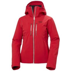 Damska kurtka narciarska Helly Hansen Alphelia Lifaloft. Czerwone kurtki narciarskie i snowboardowe damskie Helly Hansen, bez wzorów, bez kaptura, narciarskie. Za 2,207.00 zł.