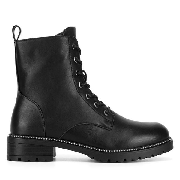 Trzewiki Jenny Fairy. Czarne botki damskie Jenny Fairy, bez obcasa, na płaskiej podeszwie, bez zapięcia. Za 109.99 zł.