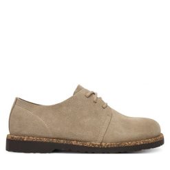 Półbuty Birkenstock. Brązowe półbuty męskie Birkenstock, bez zapięcia. Za 639.99 zł.