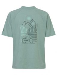 Koszulka damska Cyclist Casual Shirt. Zielone topy sportowe damskie Vaude, na lato, bez wzorów, z materiału, bez ramiączek. Za 189.00 zł.