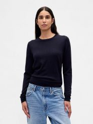 GAP Sweter w kolorze granatowym rozmiar: L. Niebieskie swetry klasyczne damskie GAP, l, bez kołnierzyka. Za 193.70 zł.
