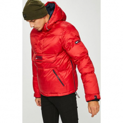 Tommy Jeans - Kurtka. Niebieskie kurtki męskie Tommy Jeans, m, bez wzorów, z jeansu, z kapturem. W wyprzedaży za 699.90 zł.