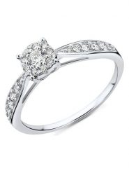 Revoni Złoty pierścionek z diamentami rozmiar: 58. Szare pierścionki damskie Revoni, z diamentem, złote. Za 2,914.99 zł.