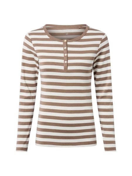 Brookshire koszulka z długim rękawem Kobiety Bawełna beżowy|biały, XL. Białe t-shirty damskie brookshire, xl, bez wzorów, z bawełny, bez kołnierzyka. Za 99.95 zł.