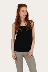 Damski tank top Urban Goddess Kami. Czarne topy sportowe damskie URBAN GODDESS, l, bez wzorów, z bawełny, bez ramiączek. Za 244.00 zł.