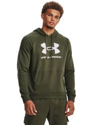 Under Armour Bluza "Rival" w kolorze khaki rozmiar: S. Brązowe bluzy z kapturem męskie Under Armour, s. Za 122.09 zł.